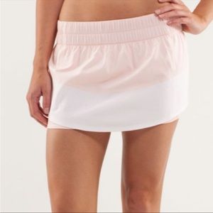 Lululemon Run: Breeze By Skirt Parfait Pink White